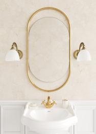 Дизайнерское настенное зеркало GENGLASS Evelix S в металлической раме