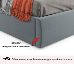 Мягкая кровать Selesta 1400 с матрасом ГОСТ с подъемным механизмом