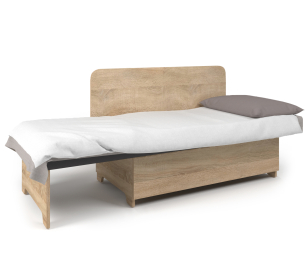 Кушетка Гамма 120 правый, экокожа