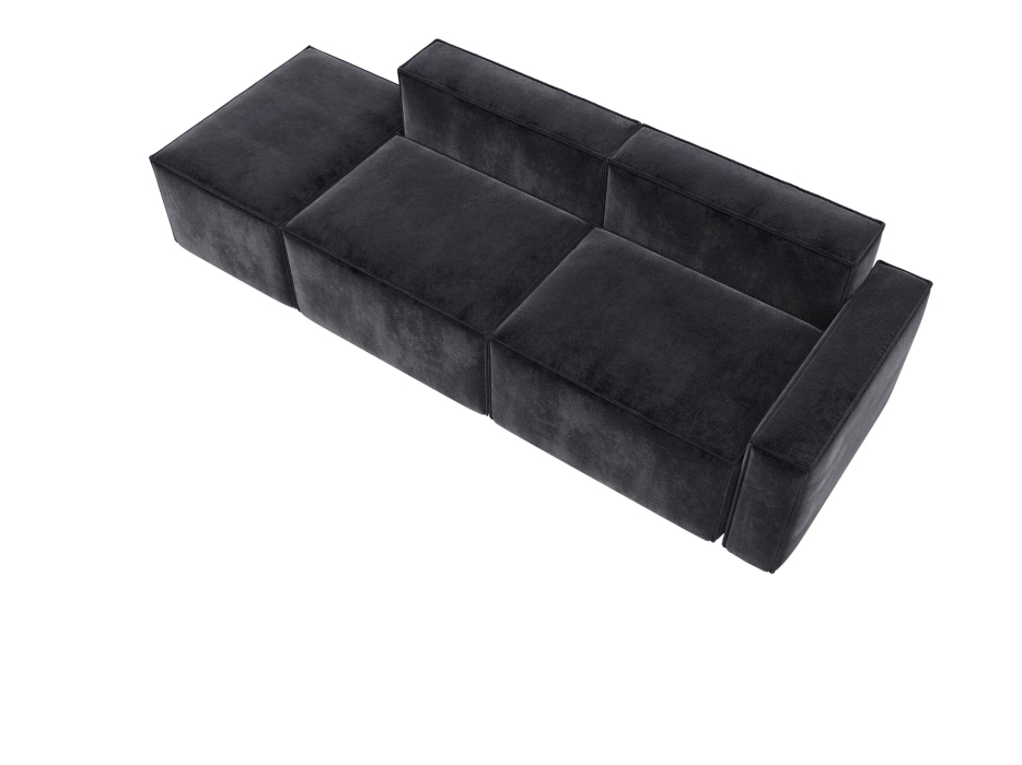 Диваны угловые в гостиную, Диван угловой модульный Лига-063 угол правый, велюр TOWER