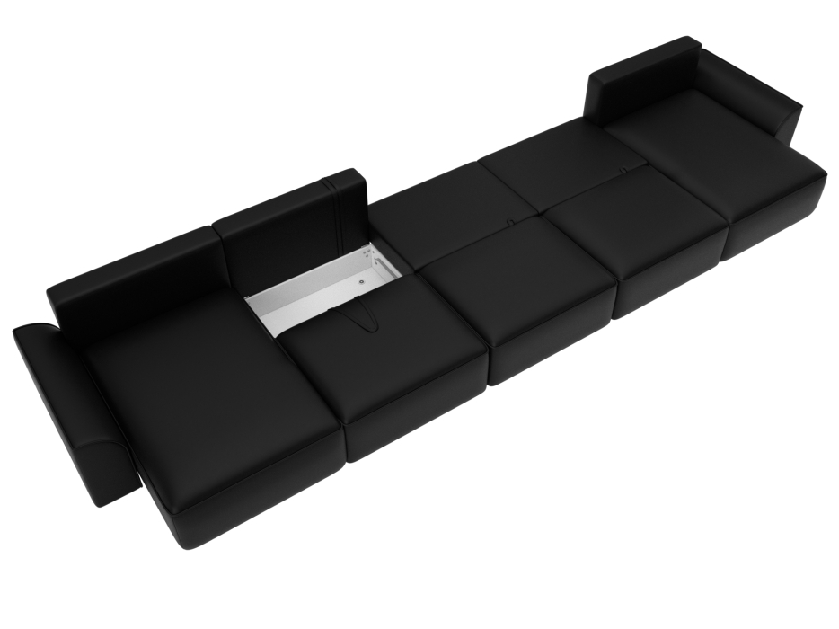 Диваны еврокнижки, Диван П-образный Лига-048 НПБ МегаЛонг, экокожа GRIFON