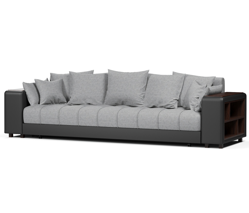 Диваны прямые, Диван прямой Дубай 2 еврокнижка рогожка+экокожа