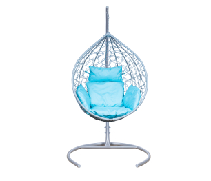 Подвесное кресло Leset Эва, каркас Серый металлик, подушка Бирюза яркая