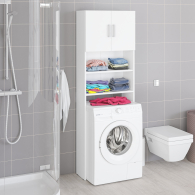 Пеналы, Шкаф для стиральной машинки в ванную с полками и дверками РВК