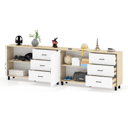 Тумба-комод с двумя дверками и шестью ящиками 122-1504