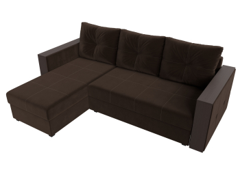 Угловой диван Валенсия Лайт левый угол, микровельвет