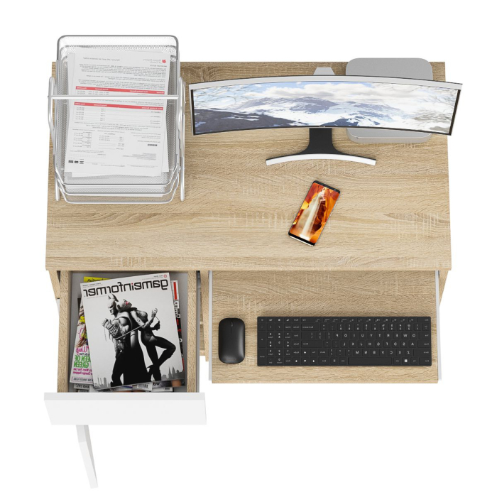 Детские столы, Стол компьютерный Мори МС-1 левый