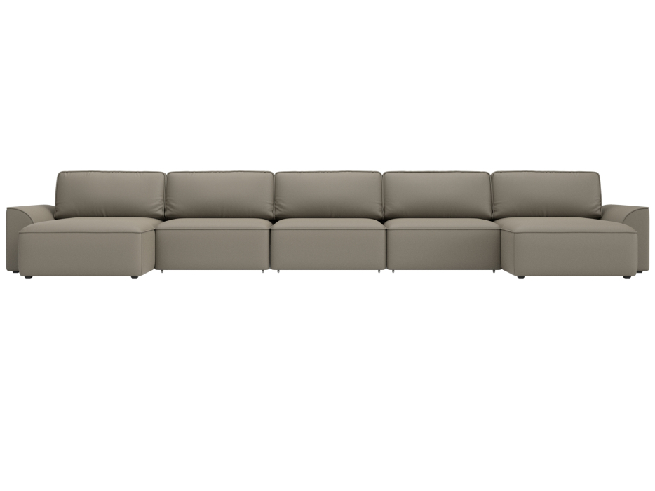 Диваны еврокнижки, Диван П-образный Лига-048 НПБ МегаЛонг, экокожа GRIFON