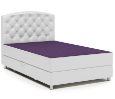 Мягкая кровать, Кровать тахта Премиум 140 с подъемным механизмом, рогожка / экокожа