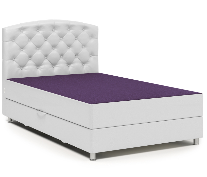 Мягкая кровать, Кровать тахта Премиум 140 с подъемным механизмом, рогожка / экокожа