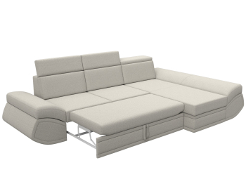 Диван угловой Лига-032 правый угол, рогожка Амур