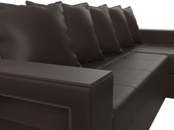 Диван угловой Дубай Лайт, экокожа, правый угол