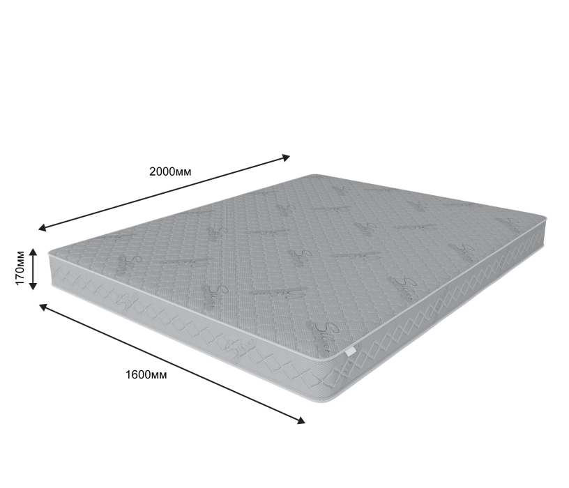 Двуспальные, Кровать Мамбо СБ-2679 1600 с ортопед. основанием и матрасом Фиеста