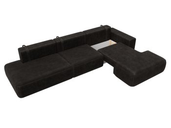 Диван угловой Лига-036 НПБ Модерн Лонг правый угол, велюр BRUT