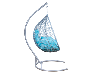 Подвесное кресло Leset Эва, каркас Серый металлик, подушка Бирюза яркая