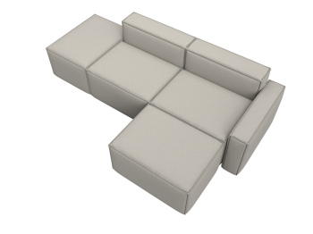 Диван угловой модульный Лига-063 угол правый, рогожка Амур