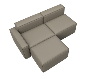 Диван угловой модульный Лига-063 угол левый, экокожа GRIFON