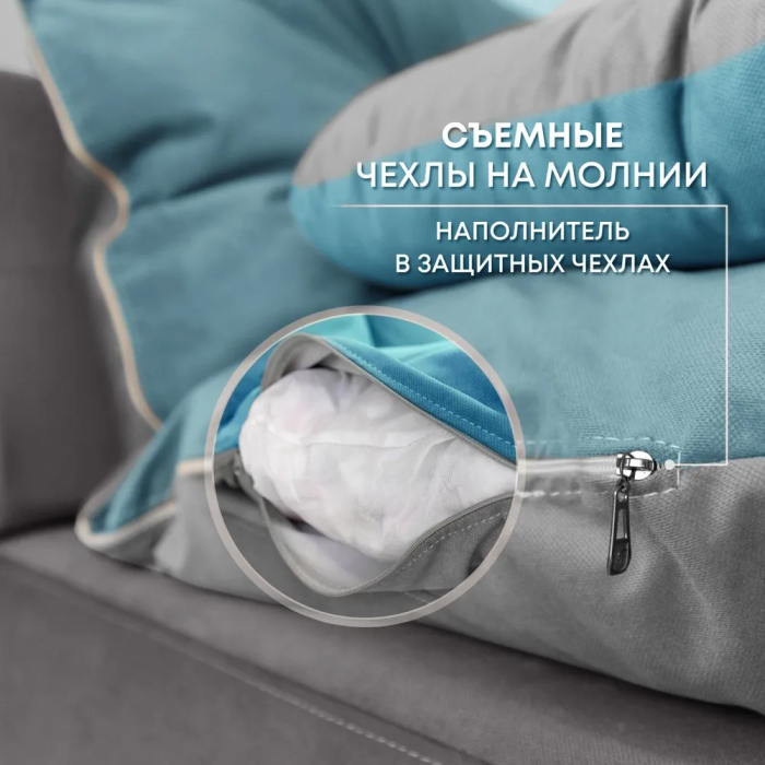 Дизайнерские диваны для гостиной, Бескаркасный диван-кровать Клиффорд 1950*930 мм велюр