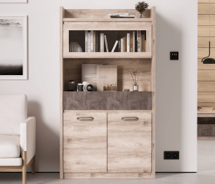 Шкаф с витриной 1V2D1S, JAZZ