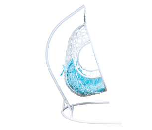 Подвесное кресло Leset Рико, каркас Белый, подушка Бирюза яркая