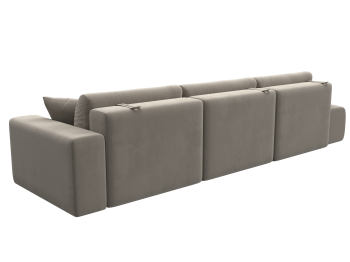 Диван прямой Лига-036 Модерн Лонг подлокотник справа, микровельвет