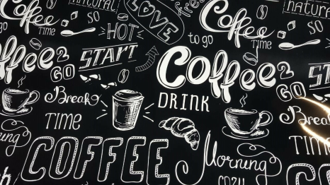 Кухонный фартук Кофе hot black 1000x600x1.5 мм глянец