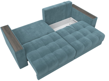 Диван прямой с декором Лига-049 НПБ, велюр SEVEN