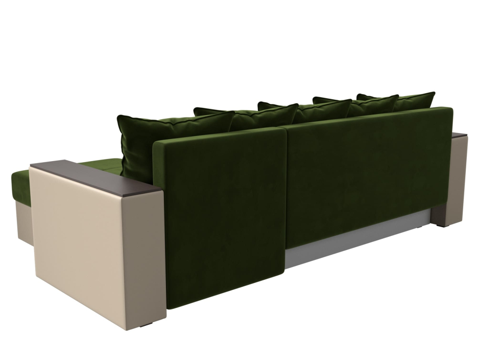 Диваны угловые в гостиную, Диван угловой Дубай Лайт, микровельвет/экокожа, правый угол