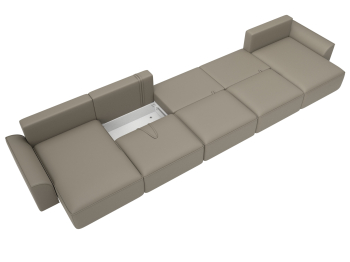 Диван П-образный Лига-048 НПБ МегаЛонг, экокожа GRIFON