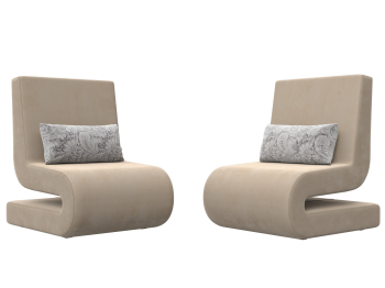 Кресло Волна (2 шт), велюр