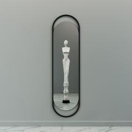 Дизайнерское настенное зеркало GENGLASS Evelix L в металлической раме