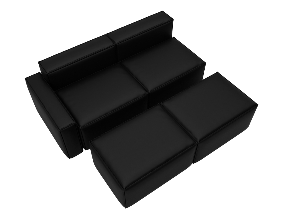 Диваны угловые в гостиную, Диван угловой модульный Лига-063 угол левый, экокожа GRIFON