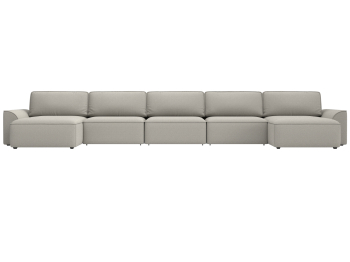 Диван П-образный Лига-048 НПБ МегаЛонг, рогожка Амур