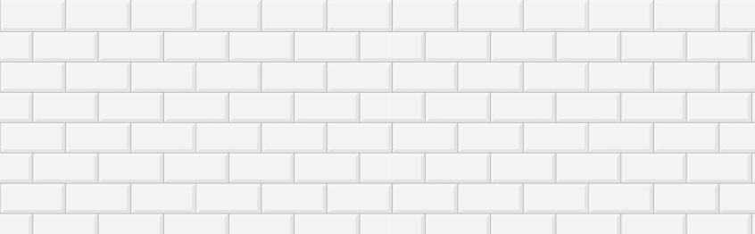 Кухонный фартук Белая плитка 3000x600x1.5 мм глянец