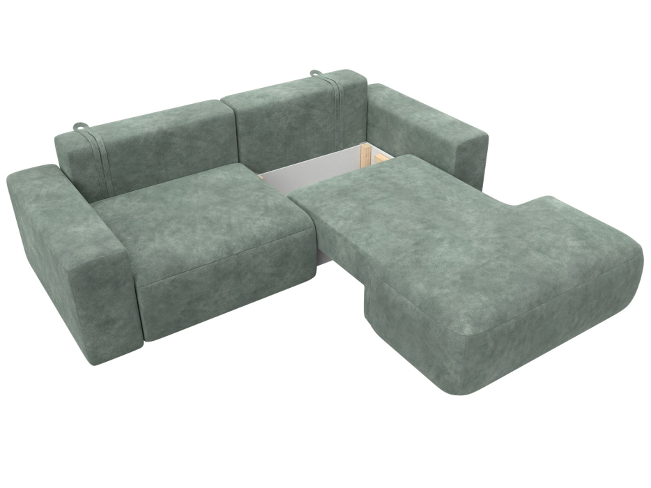 Диваны угловые в гостиную, Диван угловой Лига-036 НПБ Классик правый угол, велюр BRUT 