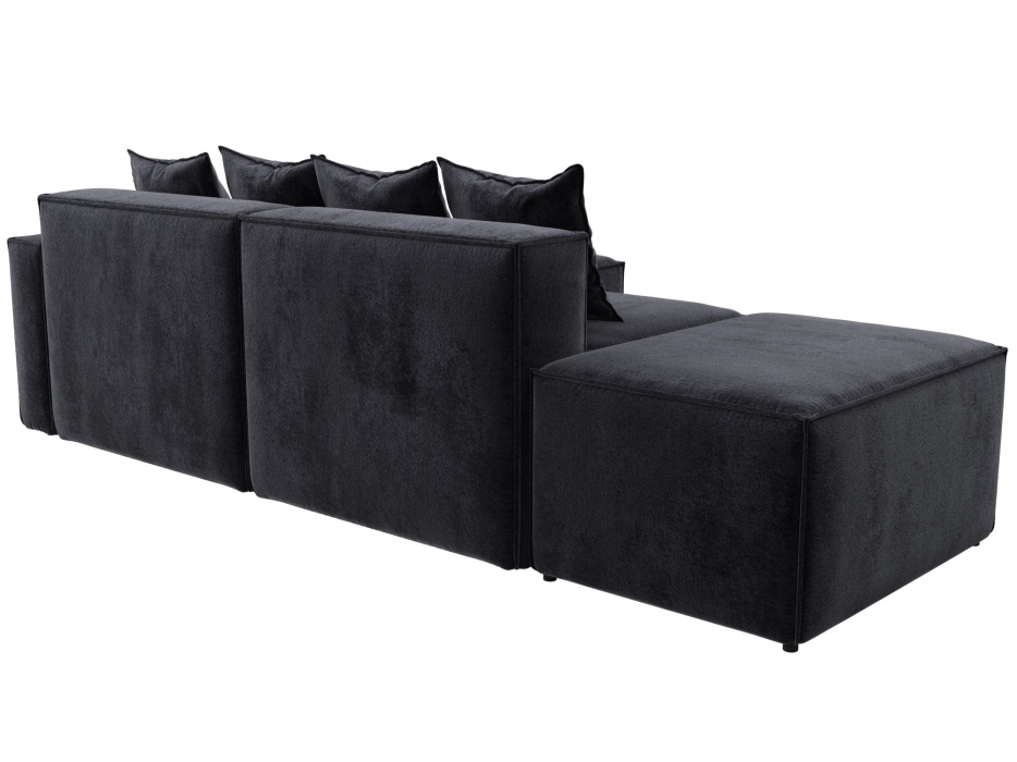 Диваны угловые в гостиную, Диван угловой модульный Лига-063 угол правый, велюр TOWER