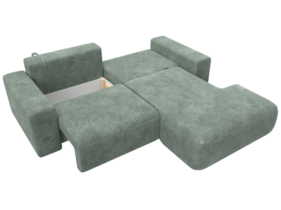 Диваны угловые в гостиную, Диван угловой Лига-036 НПБ Классик правый угол, велюр BRUT 