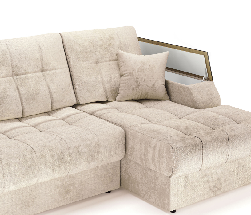 Диваны угловые в гостиную, Угловой диван-кровать Лас-Вегас правый, шенилл