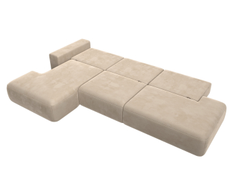 Диван угловой Лига-036 Модерн Лонг левый угол, велюр