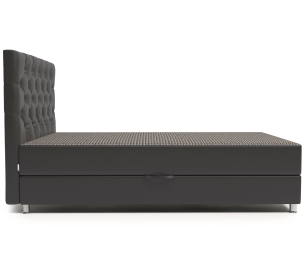 Кровать тахта Шармэль Люкс 90 с подъемным механизмом, рогожка/ экокожа