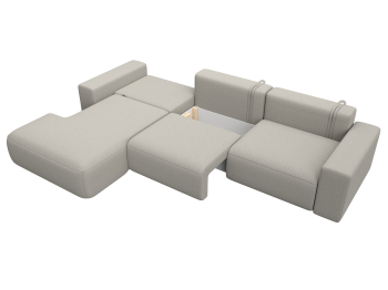 Диван угловой Лига-036 НПБ Классик Лонг левый угол, рогожка Амур