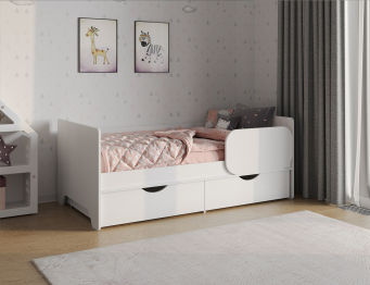 Кровать с ящиками Уна 11.22 белый