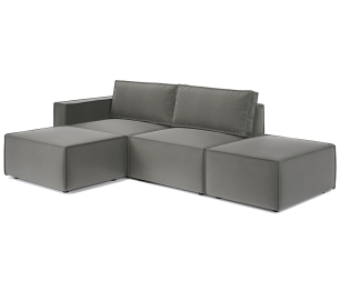 Диван модульный Шарм 25 211х170х70 см, левый, велюр