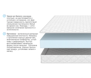 Армос / Матрас ARMOS Brilliant Mousse (Jacgard) 180х200 см