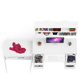 Стол компьютерный Мори МС-2 с верхней полкой и тумбой МА900.1