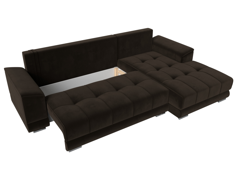 Диваны угловые в гостиную, Угловой диван НордСтар правый угол, микровельвет