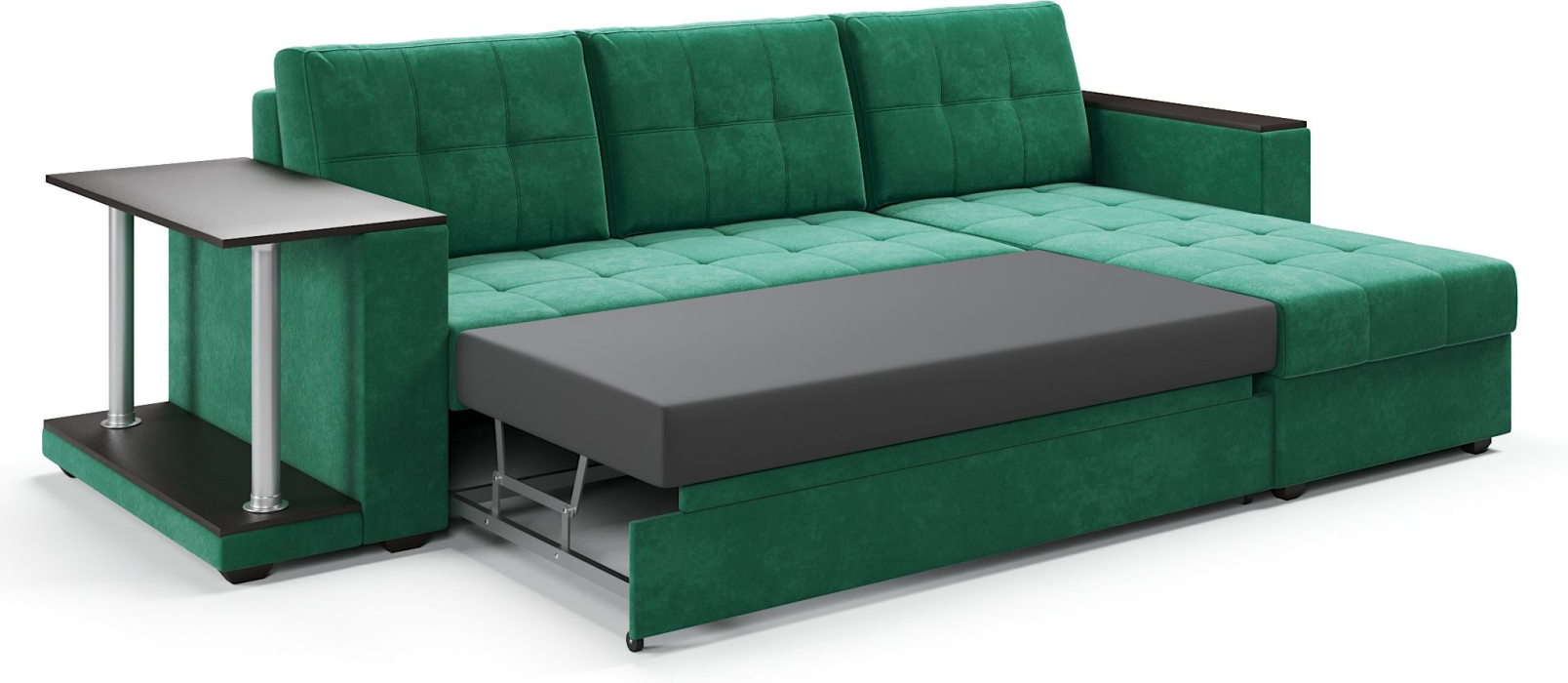 Диваны угловые, Диван-кровать угловой со столом Атланта Классик 145, велюр