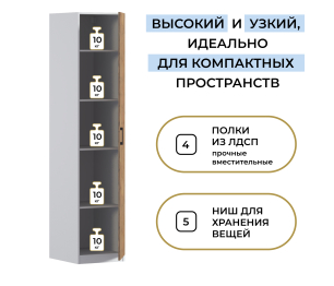 Шкаф однодверный Макс 500 мм, вариант №2 (ЛДСП)