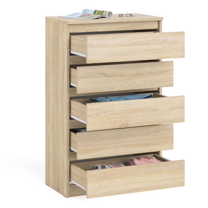 Комоды, Узкий комод пять ящиков Мори МК700.5