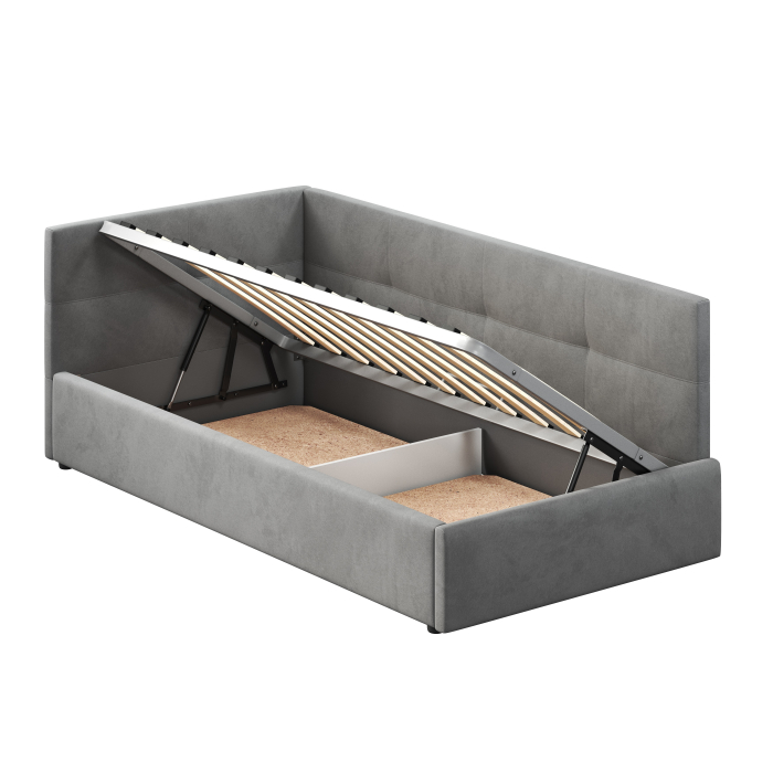 Кровати с мягким изголовьем, Кровать односпальная Меркурий-1 80х200